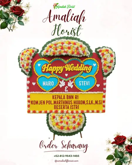 Papan Bunga Pernikahan Tlogoharum